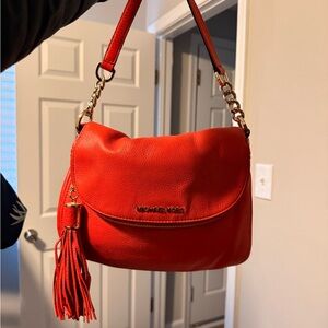 Michael Kors Red Leather Shoulder Bag